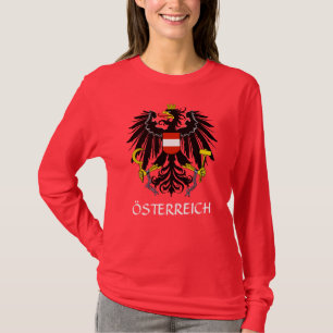RED Austria Arms "Österreich" Long Sleeve T - Shir T-Shirt