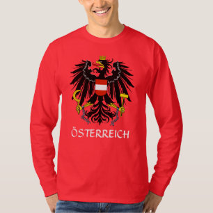 RED Austria Arms "Österreich" Long Sleeve T - Shir T-Shirt