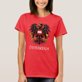 RED Austria Coat of Arms "Österreich" T - Shirt (Vorderseite)