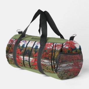 Red Autumn Foliage Marsh Personalisiert Duffle Bag