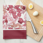 Red Autumn Leaves Kitchen Towel Geschirrtuch (Viertel Falte)