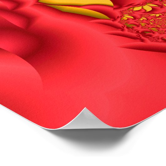 Red Autumn Leaves Poster (Ecke)