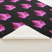 Red Autumn Maple Leaf Pattern on Black Background Sherpadecke (3/4)