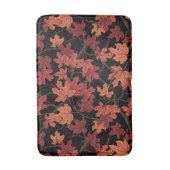 Red Autumn maple leaves on black Badematte (Vorderseite Vertikal)