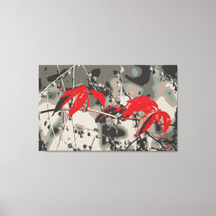 Red Autumn Stretched Canvas Print Leinwanddruck