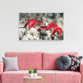 Red Autumn Stretched Canvas Print Leinwanddruck (Insitu (Wohnzimmer))