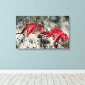 Red Autumn Stretched Canvas Print Leinwanddruck (Insitu (Holzboden))