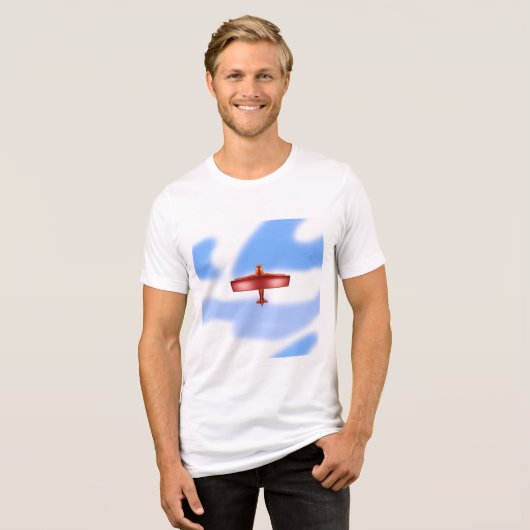 Red Aviation Clouds T - Shirt (Vorderseite voll)