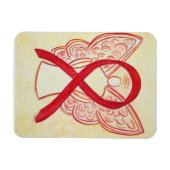 Red Awareness Ribbon Angel Art Magnet (Horizontal)