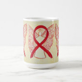 Red Awareness Ribbon Angel Art Tasse (Mittel)