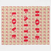 Red Awareness Ribbon Angel Custom Fleece Blankon (Vorderseite (Horizontal))