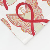 Red Awareness Ribbon Angels Custom Fleece Blankets (Ecke)