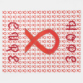 Red Awareness Ribbon Custom Chemo Fleece Blanken (Vorderseite (Horizontal))