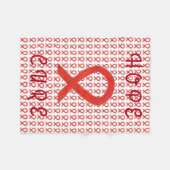 Red Awareness Ribbon Custom Chemo Fleece Blanket (Vorderseite (Horizontal))