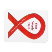 Red Awareness Ribbon Custom Ursache Geschenk Magne Magnet (Horizontal)