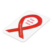 Red Awareness Ribbon Custom Ursache Geschenk Magne Magnet (Linke Seite)