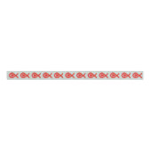Red Awareness Ribbon Herz Custom Design Ribbons Ripsband (Vorderseite)