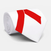 Red Awareness Ribbon + Ihre Nachricht Krawatte (Gerollt)
