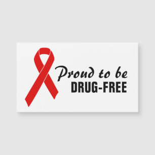 Red Awareness Ribbon + Ihre Nachricht Magnetkarte