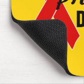 Red Awareness Ribbon + Ihre Nachricht Mousepad (Ecke)