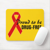 Red Awareness Ribbon + Ihre Nachricht Mousepad (Mit Mouse)