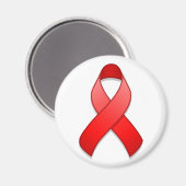 Red Awareness Ribbon Magnet (Vorderseite/Rückseite)