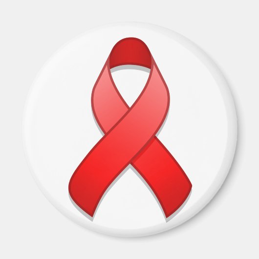 Red Awareness Ribbon Magnet (Vorne)