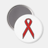 Red Awareness Ribbon Magnet (Vorderseite/Rückseite)