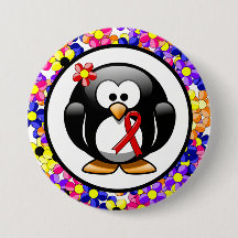 Red Awareness Ribbon Penguin