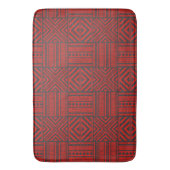 Red Aztec Boho Badematte (Vorderseite Vertikal)