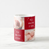 Red Baby 4 Foto First Christmas Großeltern Name Kaffeetasse (Mittel)