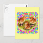 Red Baby Chicks Postkarte (Vorne/Hinten)