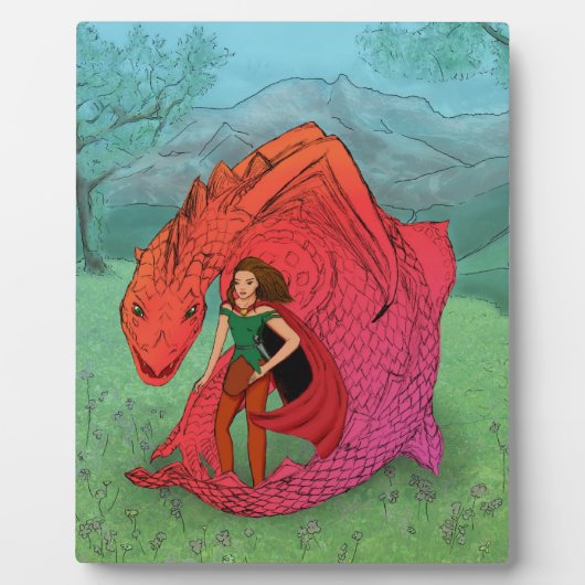 Red Baby Dragon Fotoplatte (Vorderseite)