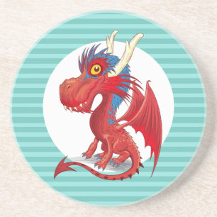 Red Baby Dragon Getränkeuntersetzer