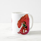 Red Baby Dragon Kaffeetasse (VorderseiteRechts)