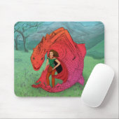 Red Baby Dragon Mousepad (Mit Mouse)