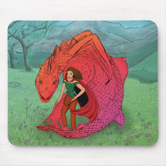 Red Baby Dragon Mousepad (Vorne)
