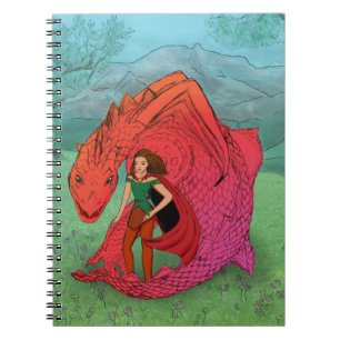 Red Baby Dragon Notizblock