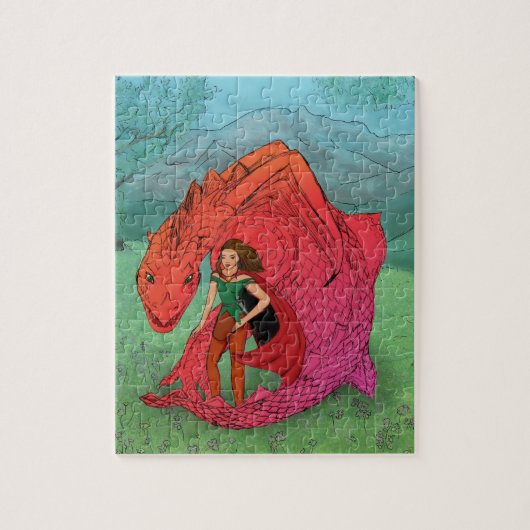 Red Baby Dragon Puzzle (Vertikal)
