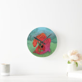 Red Baby Dragon Runde Wanduhr (Zuhause)