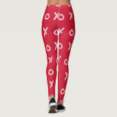 Red & Baby Pink X O XO XO Niedlich Leggings (Rückseite)