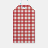 Red Baby-Q Baby Shower Geschenktasten Geschenkanhänger (Rückseite)