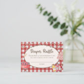 Red Baby-Q Babydusche Windelwanne Begleitkarte (Stehend Vorderseite)