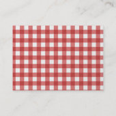 Red Baby-Q Babydusche Windelwanne Begleitkarte (Rückseite)