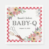 Red Baby-Q Dusche Personalisiert Napkins Serviette (Vorderseite)