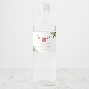 Red Baby Shower Food & Drink Label Wasserflaschenetikett