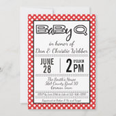 Red BabyQ GRILLEN Baby Shower Einladung (Vorderseite)