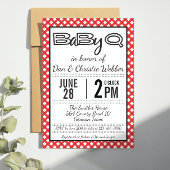 Red BabyQ GRILLEN Baby Shower Einladung