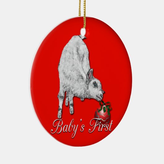 Red Baby's First Christmas Ornament (Rechts)