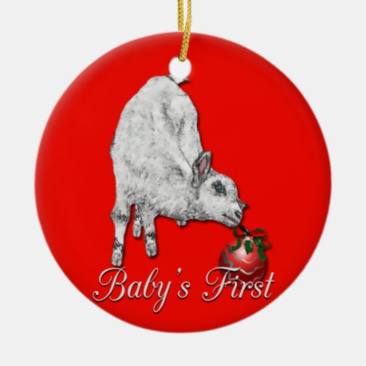 Red Baby's First Christmas Ornament (Vorne)